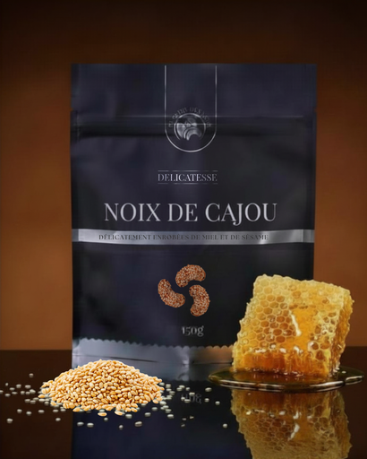 Noix de cajou Miel de baobab et graines de sésame 
